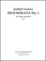 DUO SONATA #1 VIOLIN AND VIOLA cover